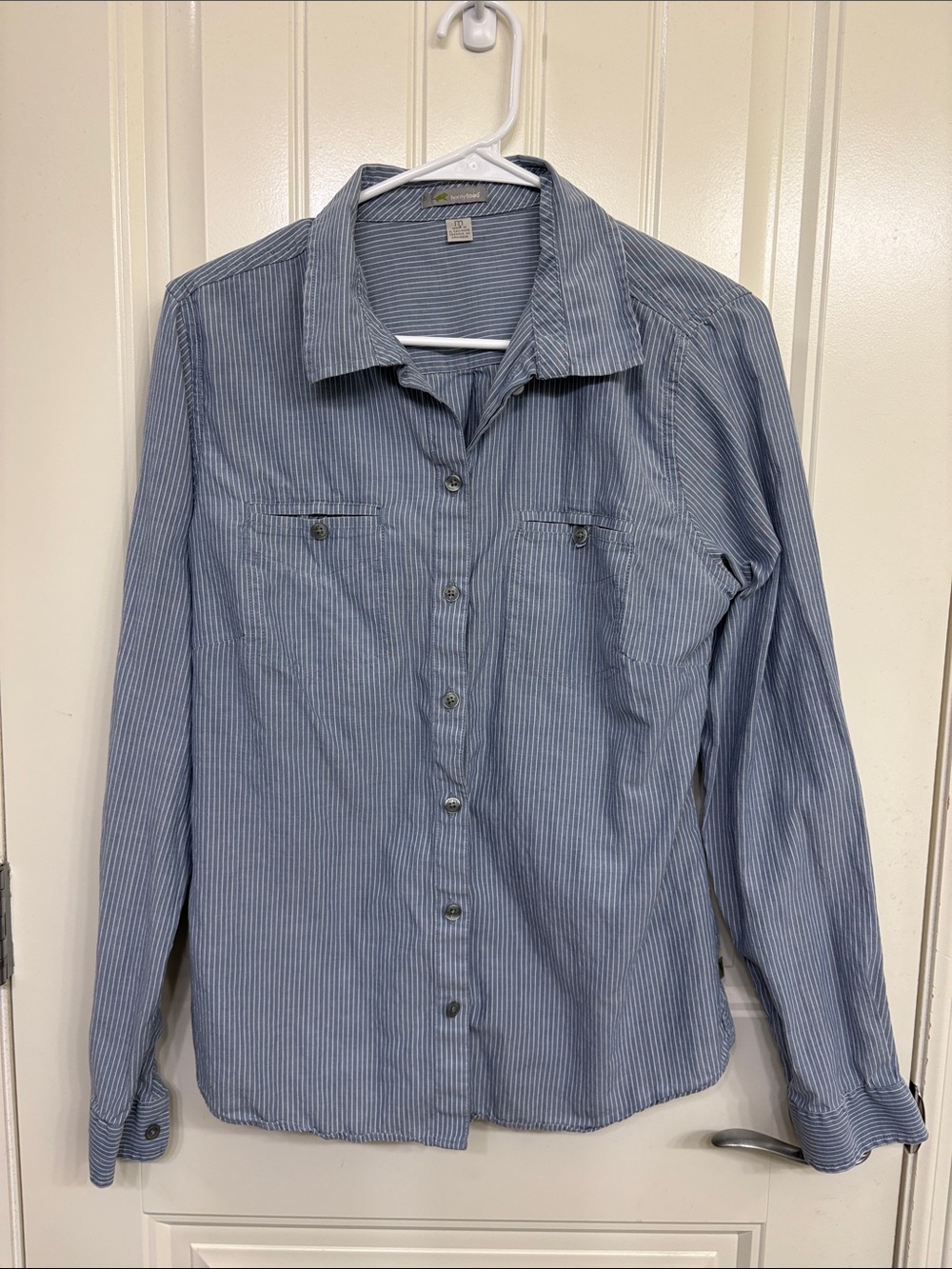 Horny Toad or Toad&Co. Blue Striped Button-Down Shirt